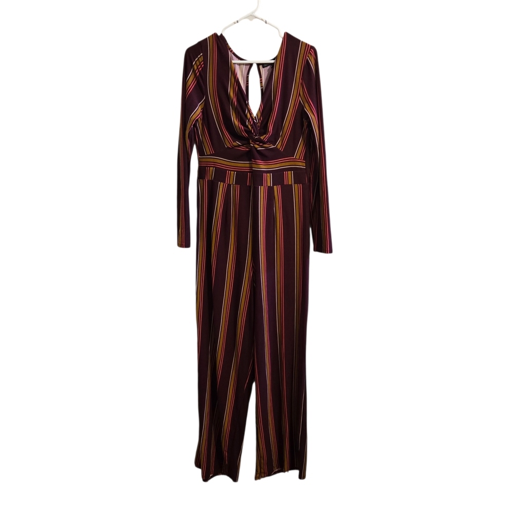 Derek‎ Heart Vibrant Striped Jumpsuit Size Large